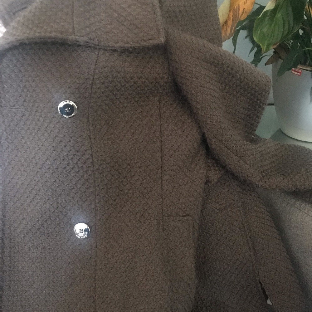 Winter coat knee length olive green